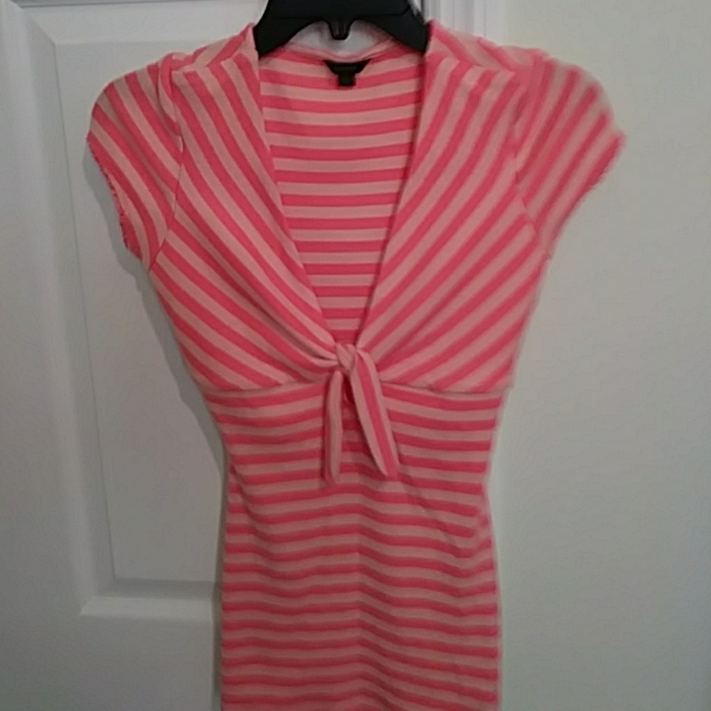 Guess pink striped shirt